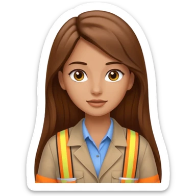 beautiful girl with long brown hair constructing new shower sticker