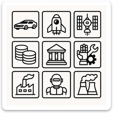 large resolution square minimal icons, space semiotic, black print on white background, square outline icons, sleek symbols, transportation, economy, engineering, industry. Designed for signage. futuristic dystopian futurepunk cyberunk sticker
