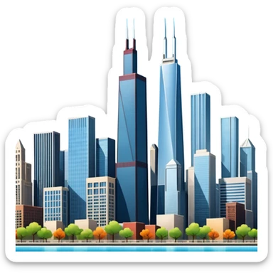 Chicago skyline  sticker