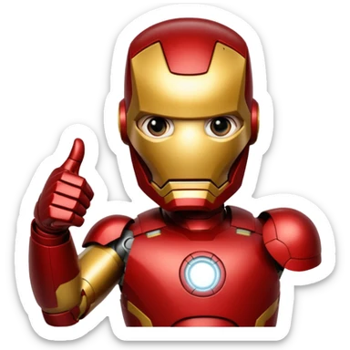 iron man right thumb up sticker