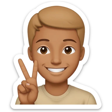 A alucin with peace sign  sticker