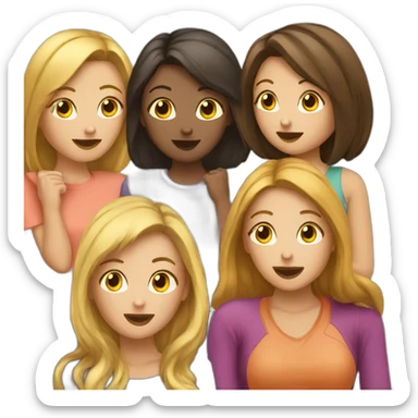 girls gossiping sticker