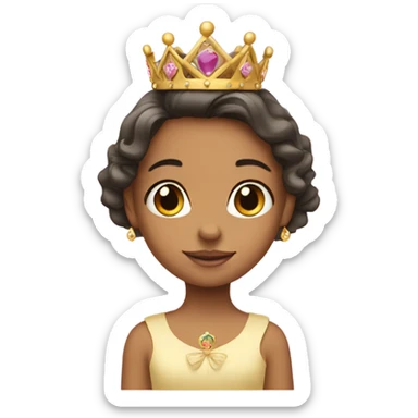 Little girl princess crown sticker