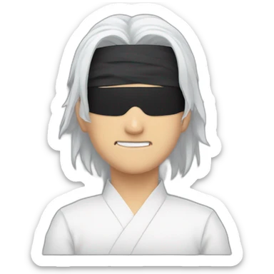 Satoru Gojo with blind fold sticker