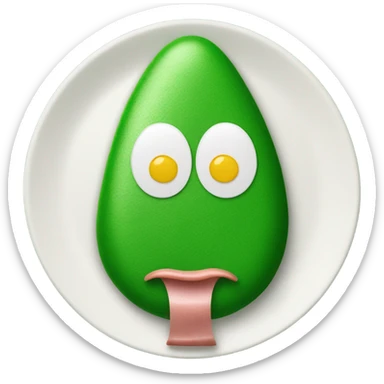 Green eggs and ham on a plate sticker