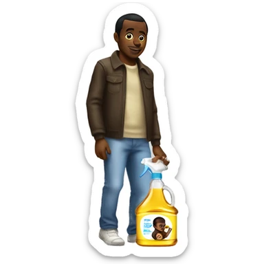 Diddy carrying baby oil with baby oil sticker