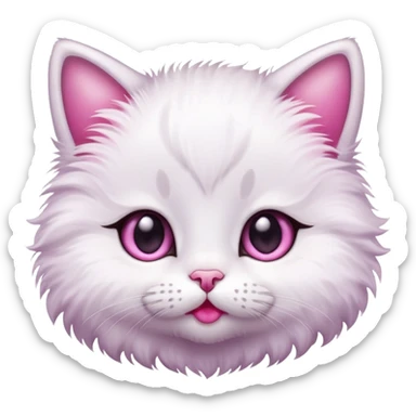 Baby cat with lips sticker