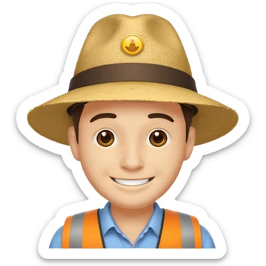 homme créole réunionnais  avec chapeau embouteillage route  sticker