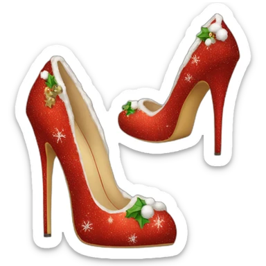 chirstmas-high-heel-shoes sticker