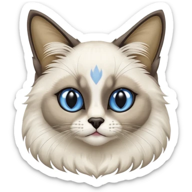 Blue seal point Balinese cat sticker