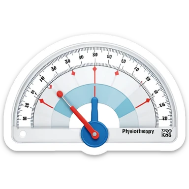 physiotherapy goniometer sticker