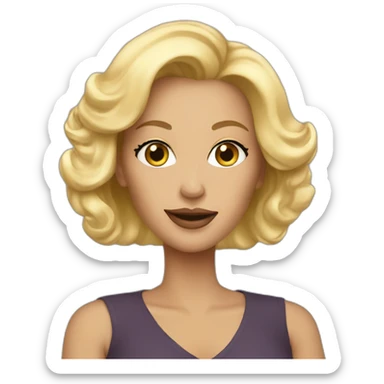 glam blonde mom sticker