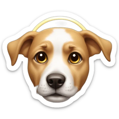 innocent-small-dog-with-halo sticker