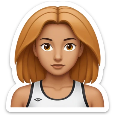 upper body female front with sports top sticker