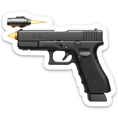 Glock Gun Firing A Shot sticker