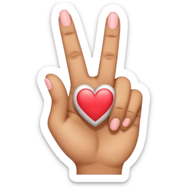 hand korean finger heart emoji that has the middle finger sticking out sticker