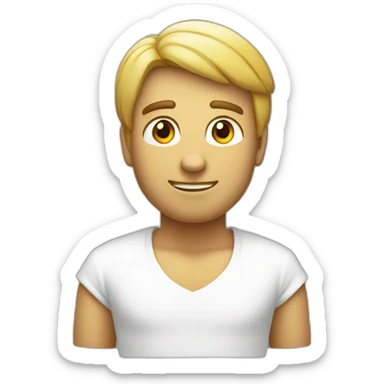 número 1 gigante en color blanco sticker