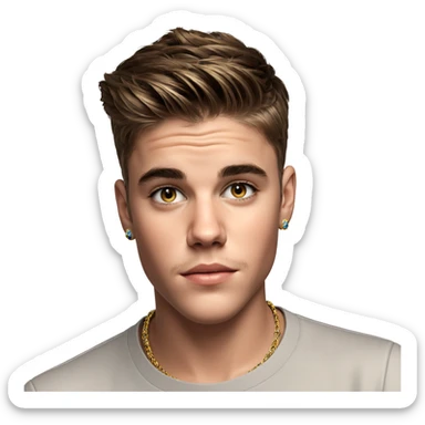 portrait of a boy with jewelry sticker