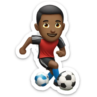 guy playing soccer sticker