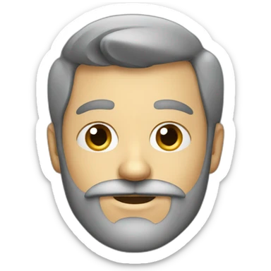 frenchman with beard sticker