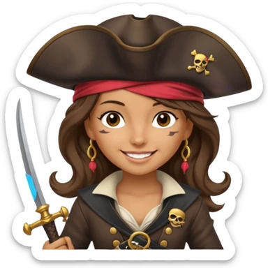 Une Princesse Pirates rebelles et t b sticker