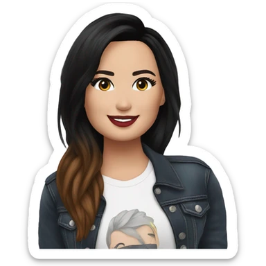 demi lovato meets a fan sticker