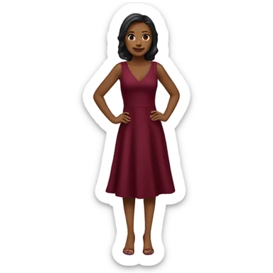 Beautiful maroon dress sticker