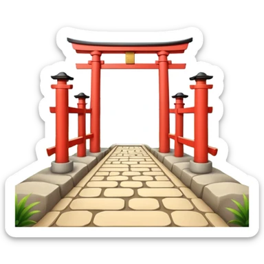 Japanese Torii gate and beautiful pathway aesthetic scenery  sticker