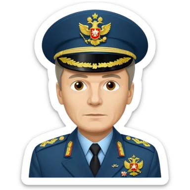 generate a Russian general Gerasimov sticker