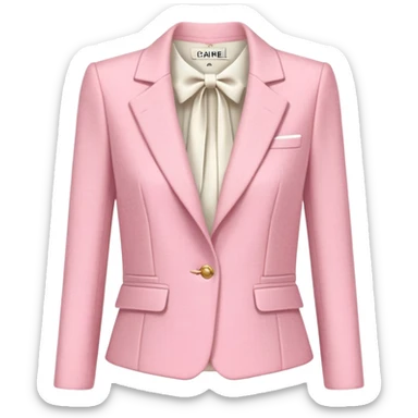 Powder pink Chanel suit top sticker
