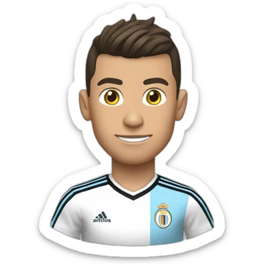 Cr7 with the Argentine shirt sticker