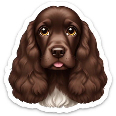 Chocolate brown cocker spaniel  sticker
