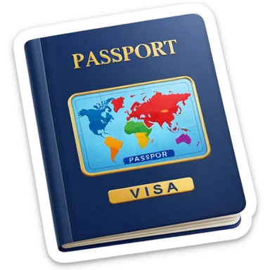 passport with visa sticker