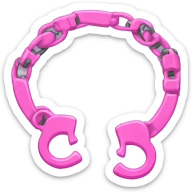 handcuffs pink sticker