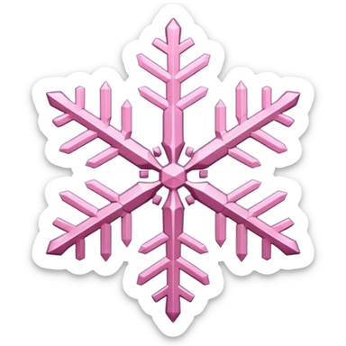 snow flake pink sticker