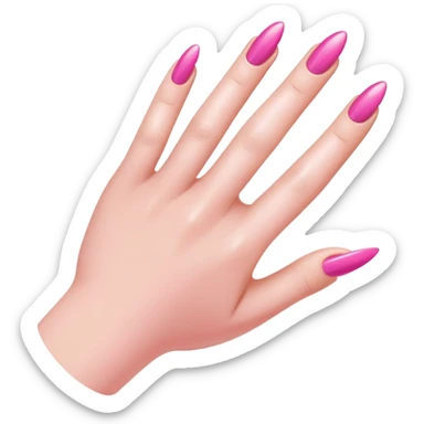 Pink nails sticker