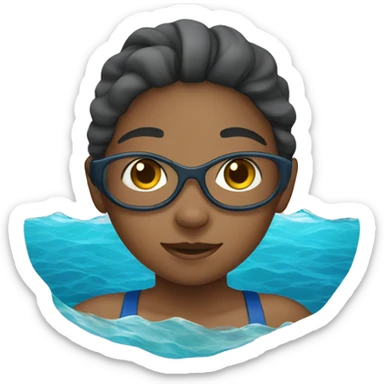 girl swimming in the atlantic ocean sticker