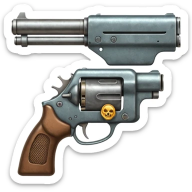 Mouth open with gun on it sticker