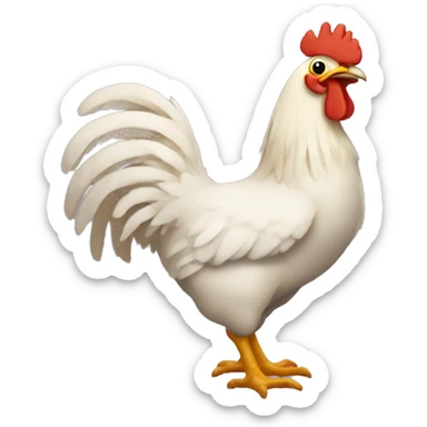 Pollo nadando sticker