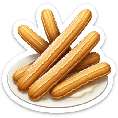 crispy golden churros sticker