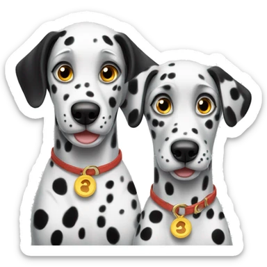 Two Dalmatian-dogs  sticker