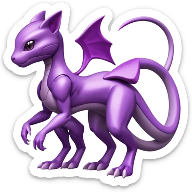Genesect-Mewtwo-Fakémon-hybrid-creature (full body)  sticker