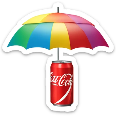 Coke and an umbrella  sticker