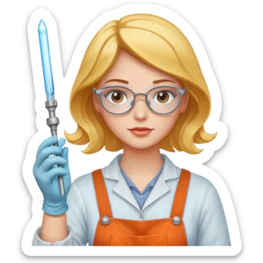 Glass Blower woman sticker