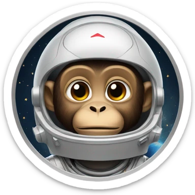 Astronaut Monkey sticker