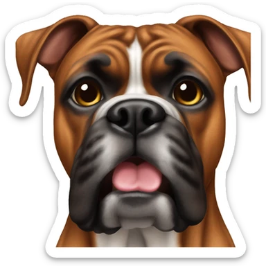 Boxer dog brindle sticker