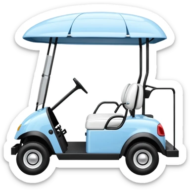 baby blue golf cart sticker