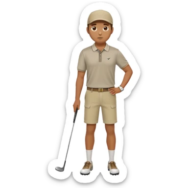 man playing golf full body sticker