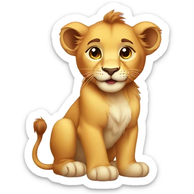 baby lion sticker