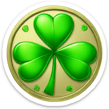 coin with Shamrock sticker